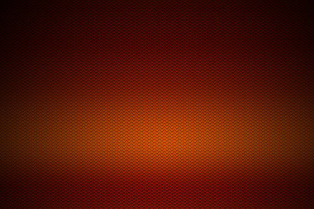 orange chrome metallic mesh. metal background and texture. 3d illustration.