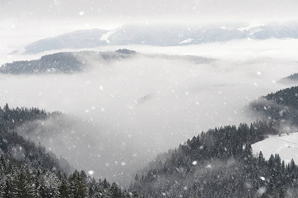 istock Snowy Look At The Valley 615483882