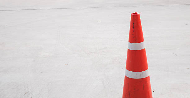 istock Group of traffic cone on the road 615486088