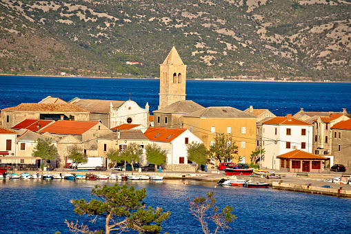 Town of Vinjerac in Velebit bay view, Dalmatia, Croatia