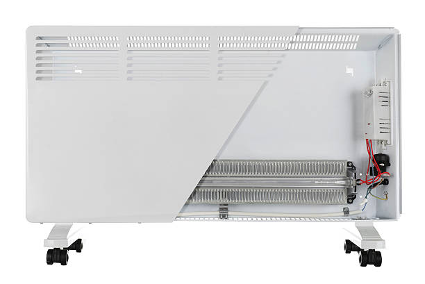 istock Electric radiator on a white background 615487898