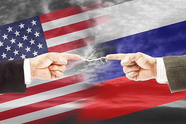 tense relations between russia and the united states - 俄羅斯 個照片及圖片檔