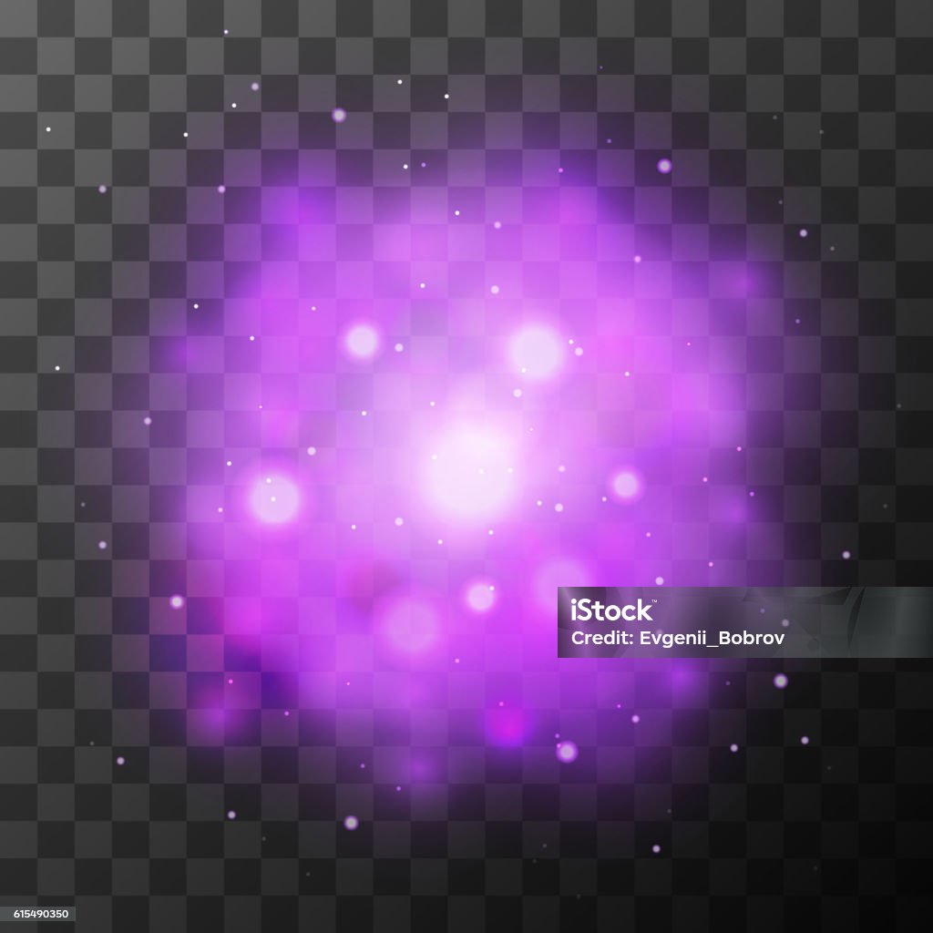 Purple Affect Purple Bright Light Effect In The Dark Stock Illustration - Download ...