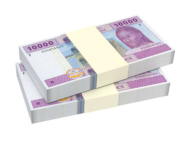 istock Central African CFA francs isolated on white background. 615492146