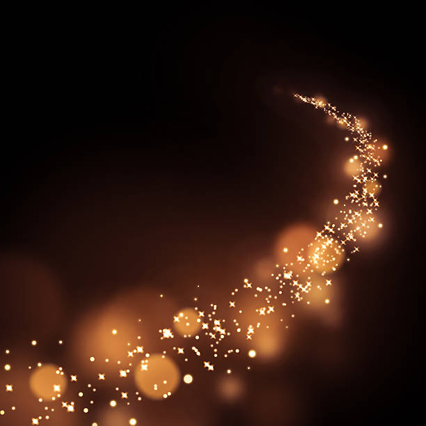 istock Abstract bokeh gold dust glitter star curve background 615492662