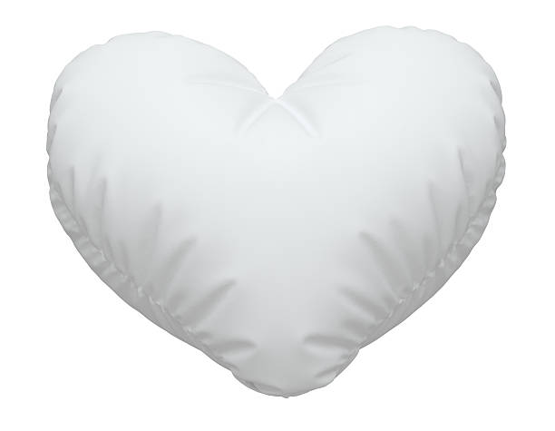 Close up of a white pillow font. stock photo