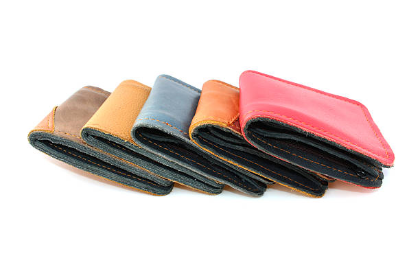 istock Group Wallet of Leather skin 615497360