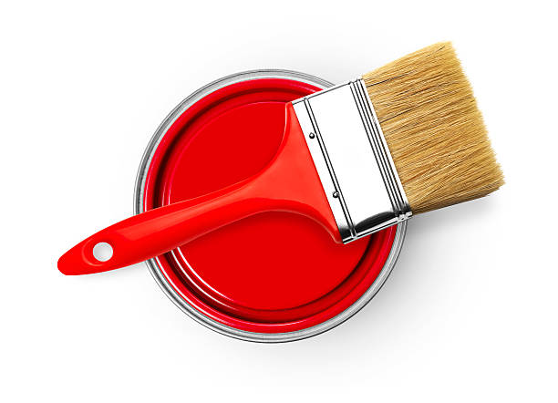 istock Paintbrush and paint can 615497756