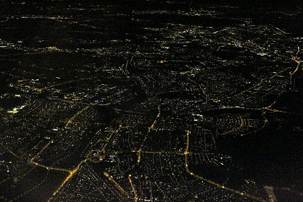 istock Amsterdam Night Aerial city lights 615498156
