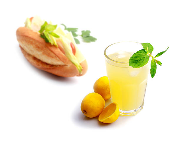Lemonade with sandwich