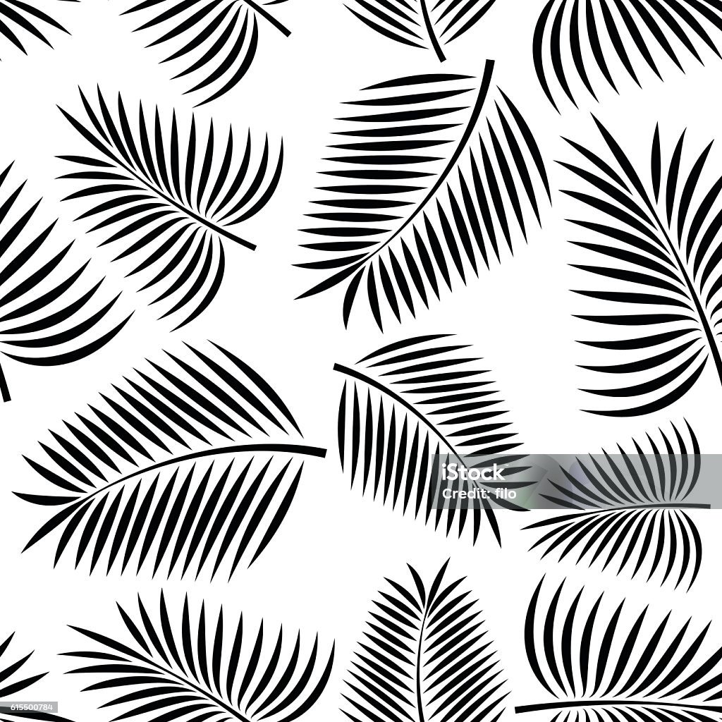 Seamless Palm Palm frond seamless background concept.  Palm Tree stock vector