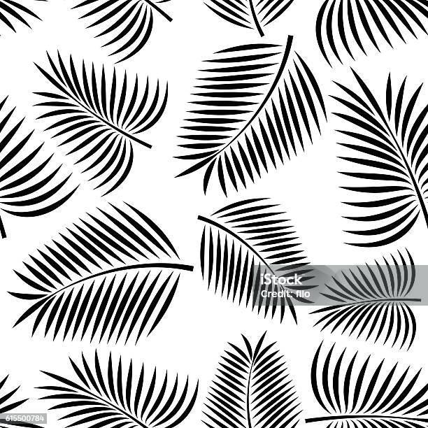 Seamless Palm Stock Illustration - Download Image Now - Palm Tree, Pattern, Palm Leaf