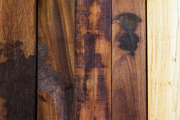 istock Grunge wood panels are vertical alignment. 615504532