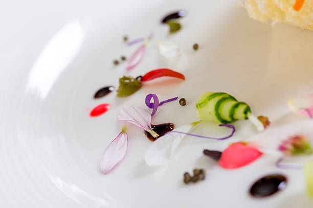 istock Decoration of plate in restaurant 615505140