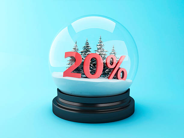 3d Snow dome with trees and red 20% discount.