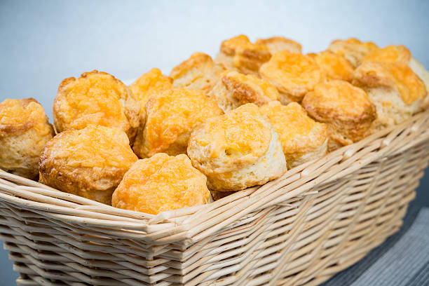 istock Hungarian Cheese Scones or Pogacsa in a Basket 615506902