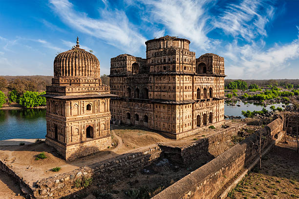 istock Royal cenotaphs of Orchha, India 615512074