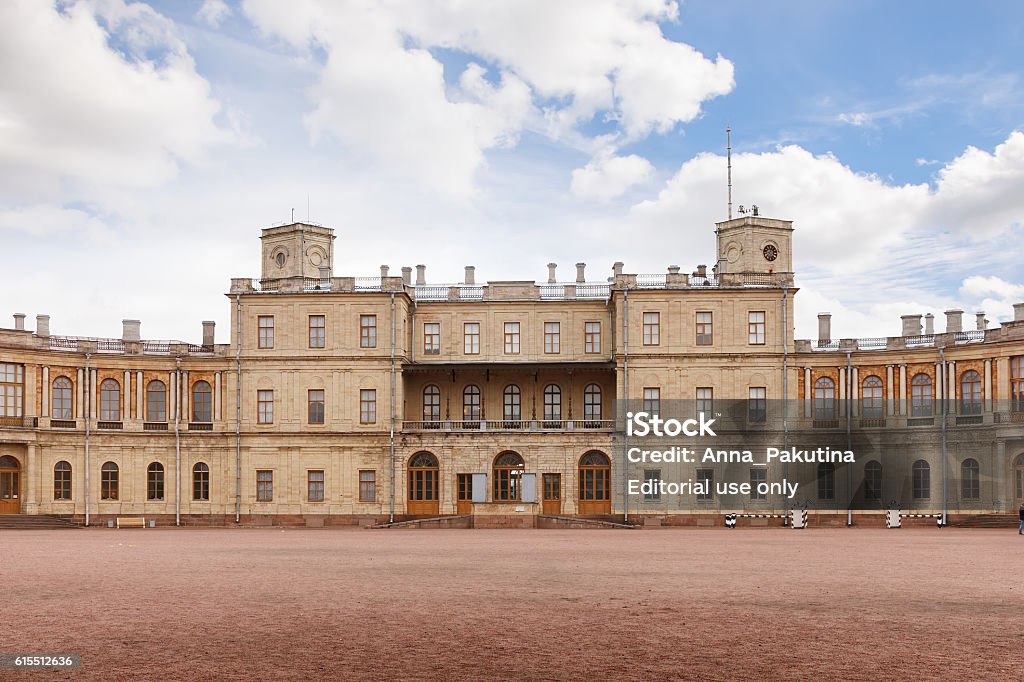 The Great Gatchina Palace, Saint Petersburg Gatchina, Saint Petersburg, Russia - October 16, 2016: The Great Gatchina Palace.  The Gatchina Palace was one of the favourite residences of the Imperial family. Architect Stock Photo