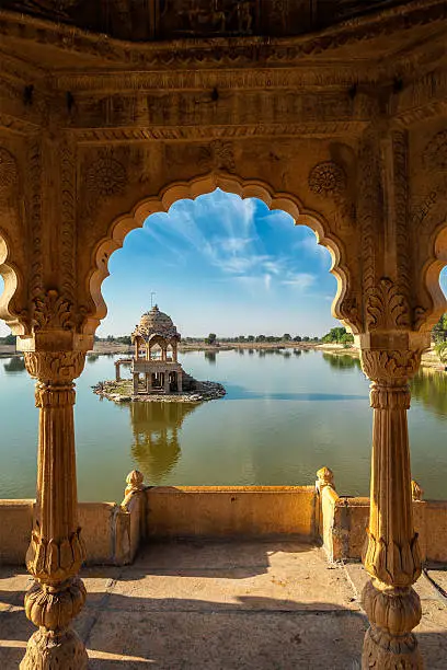 Photo of Indian landmark Gadi Sagar in Rajasthan