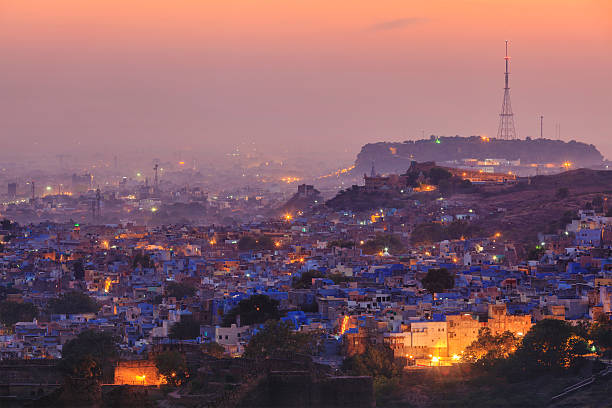 istock Aerial view of Jodhpur in twilight 615512862