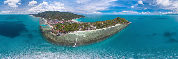 istock panoramic view of the island with a bird's-eye view 615515194