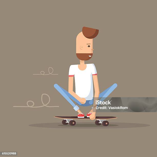 Skateboarder Faisant Des Tricks Sur Un Skateboard Vecteurs libres de droits et plus d'images vectorielles de Activité - Activité, Adolescent, Adulte