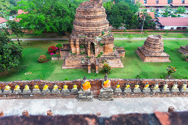 istock Top view from Wat Yai Chaimongkhon, Ayuthaya, Thailand 615521244