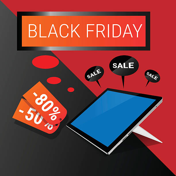istock Tablet Computer Big Holiday Sale Black Friday Online Shopping 615523626