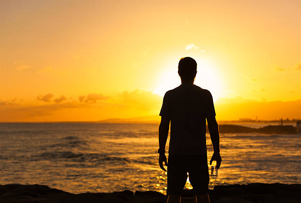 Fit male looking out into the horizon. 