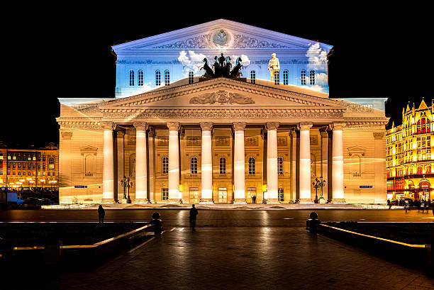 teatro statale bolshoi opera e balletto. - laser lasershow exhibition dancing foto e immagini stock