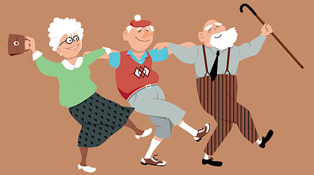 245 Old Man Dancing Funny Illustrations & Clip Art - iStock | Old man  dancing alone, Old woman dancing