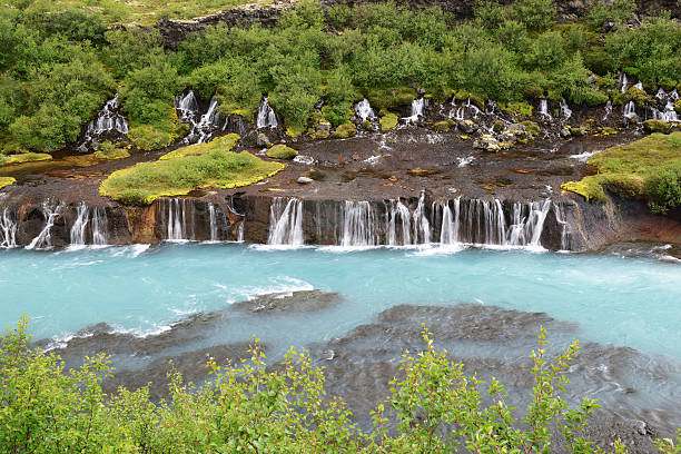 istock Scenery of Hraunfossar and Barnafoss in Iceland 615598020