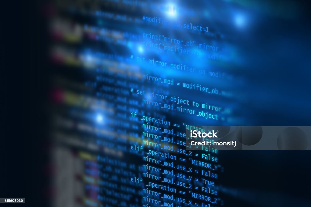 Programming Code Abstract Technology Background Of Software Deve Stock ...