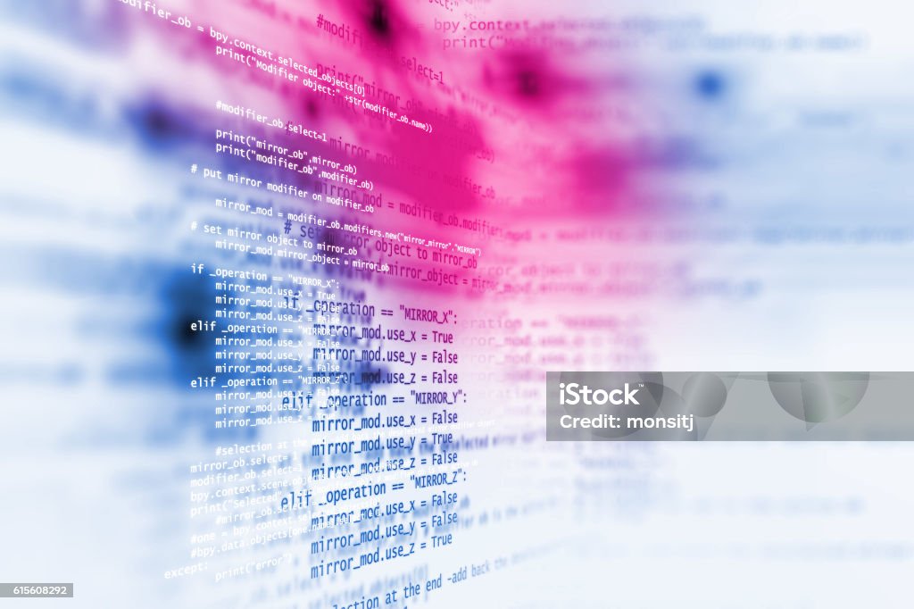 Programming Code Abstract Technology Background Of Software Deve Stock ...
