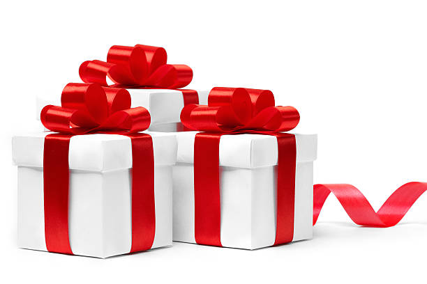 istock set of gift boxes with a tape 615614404