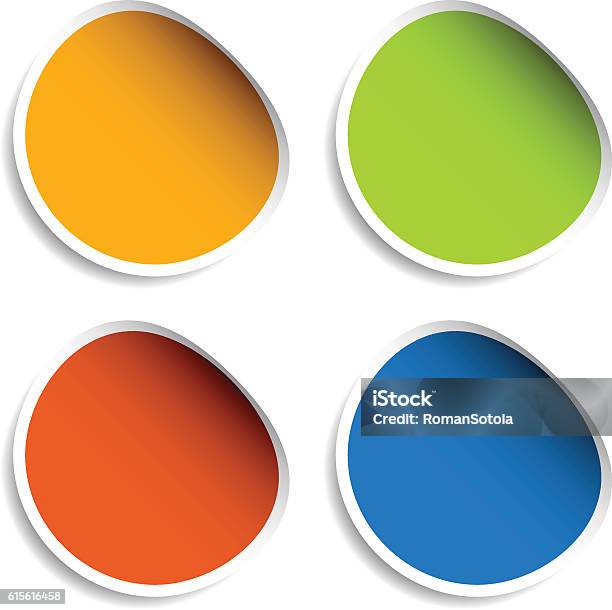 Blank Stickers Stock Illustration - Download Image Now - Announcement Message, At The Edge Of, Badge