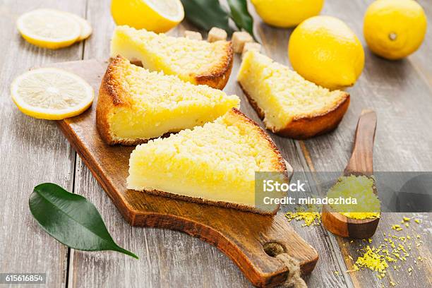 Lemon Pie With Yellow Coconut Stock Photo - Download Image Now - Baby - Human Age, Baked, Breakfast