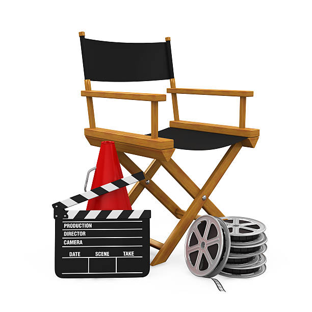 istock Director Chair and Filmmaker Equipment 615617096