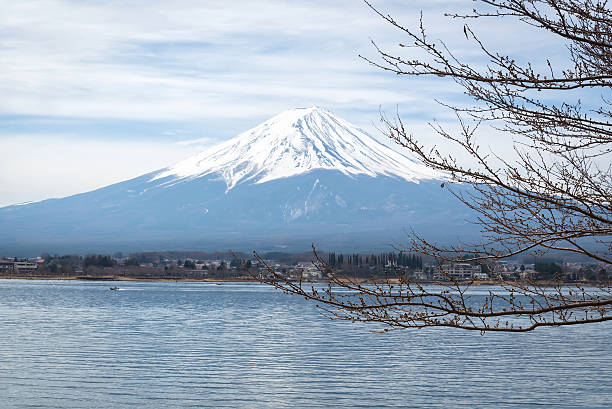 istock Fuji lanscape view with a kawaguchiko lake 615619020