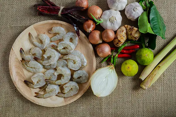 Photo of Tom yum Kung or Sour prawn soup,thai food