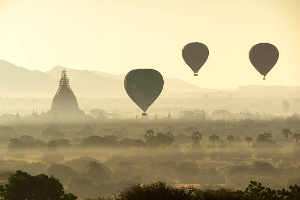 istock Ancient Temples under a sunset in the plain of Bagan 615622664