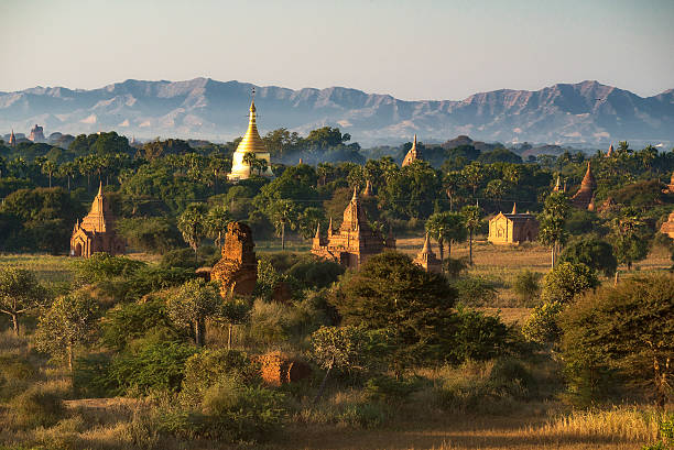 istock Ancient Temples under a sunset in the plain of Bagan 615622720