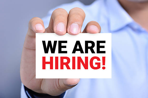 istock WE ARE HIRING!, message on the card 615624184