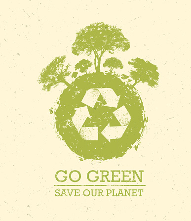 Go Green Save Our Planet Eco Vector Design Element