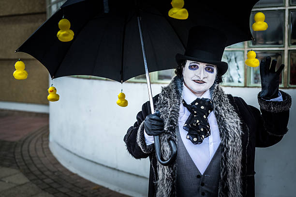 Sheffield, United Kingdom - June 11, 2016: Cosplayer dressed as 'Penguin' from the Batman series at the Yorkshire Cosplay Convention at Sheffield Arena