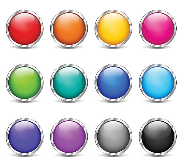 ilustrações de stock, clip art, desenhos animados e ícones de web buttons colorful design set - blue button