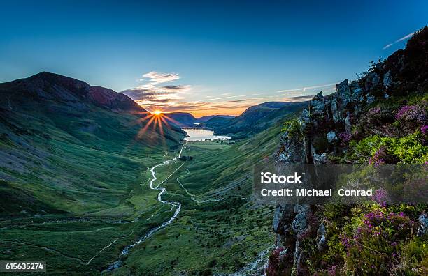 Sunset Over Buttermere Stock Photo - Download Image Now - Cumbria, English Lake District, England