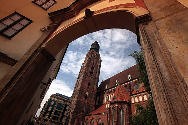 the church of st Elizabeth at the Stray Rynek square in the old town of Wroclaw in Poland in east Europe.