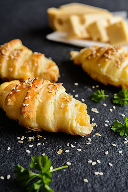 istock Savory croissants stuffed with Emmental cheese 615639638