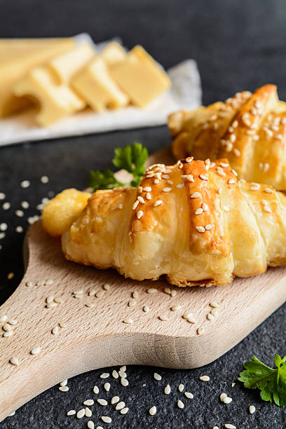 istock Savory croissants stuffed with Emmental cheese 615639738
